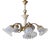 Vintage Ceramic and Glass Chandelier, 1960s For Sale