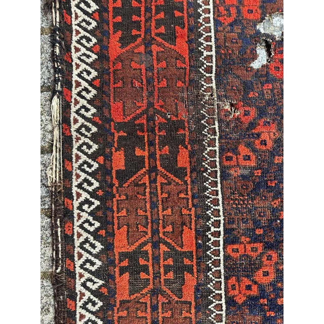 Textile Antique Turkmen Baluch Rug, 1890s For Sale - Image 7 of 18