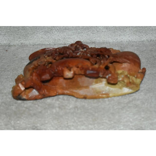 Vintage Asian Carved Soapstone Decorative Piece For Sale - Image 11 of 12