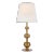 Paloma Contreras for Visual Comfort Signature Comtesse Medium Triple Table Lamp in Hand-Rubbed Antique Brass with Linen Shade For Sale
