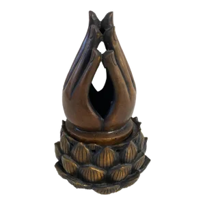 Bronze Buddha Praying Hand Incense Burner
