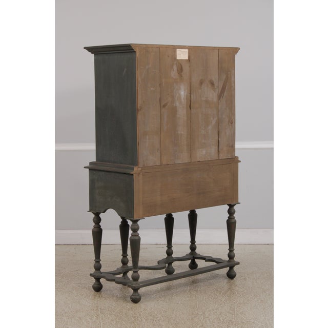 g.l. Sawyer Custom Made Crackle Paint 8 Drawer Highboy For Sale - Image 13 of 14