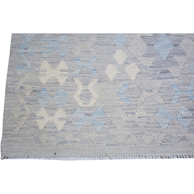 2000 - 2009 Afghan Maimana Hand Knotted Wool Flatweave/Kilim Rug,9'X11'2" For Sale - Image 5 of 5