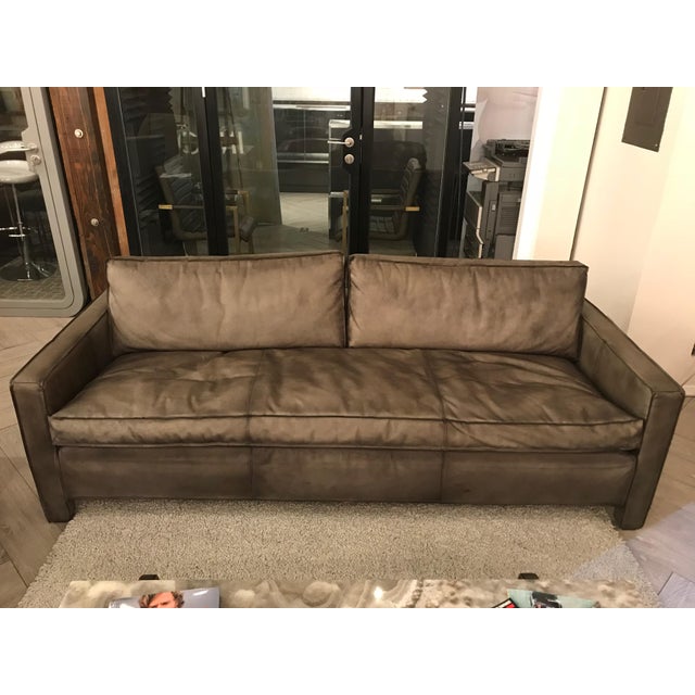 Rustic Leather Sofa Chairish