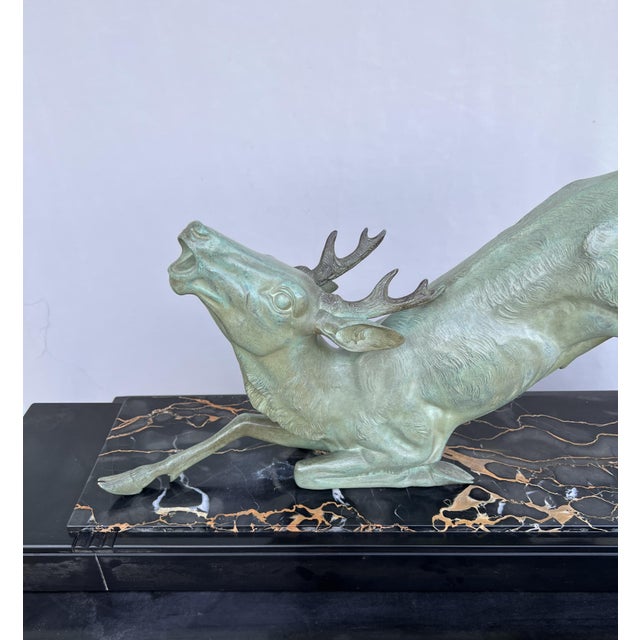 Large Art Deco Bronze Deer from Hugonnet For Sale - Image 13 of 18