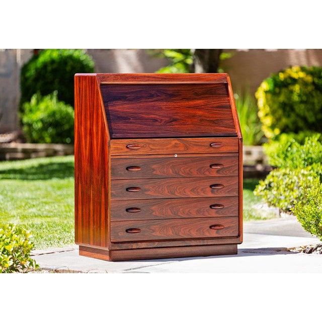 Drylund Rosewood RollUp Desk Chairish