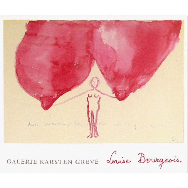 Louise Bourgeois Official Exhibition Poster Dimensions: 27,1 x 23,3 in / 70 x 59,4 cm Sold unframed