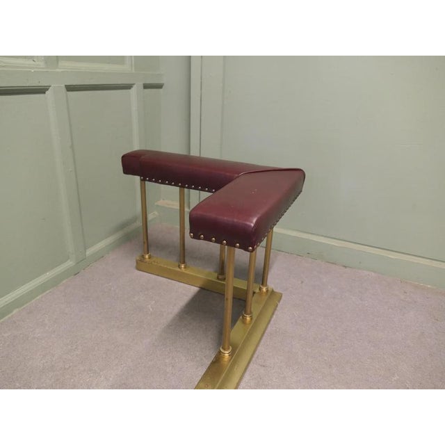 Metal Art Deco Brass Fireside Bench, 1900 For Sale - Image 7 of 8