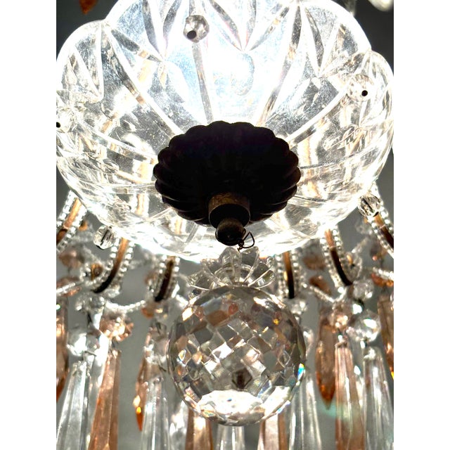Antique Italian Crystal Chandelier For Sale - Image 9 of 11
