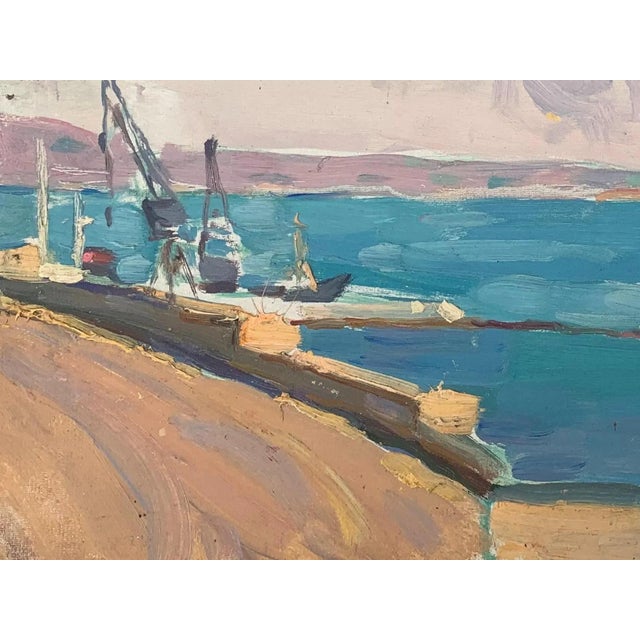 1970s Antique Seascape Oil Painting by Ukrainian Artist Sokolovsky (1970s) 25-34 For Sale - Image 5 of 6