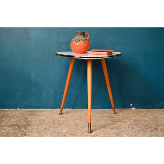 Vintage Formica Tripod Cocktail Table with Compass Legs, 1960s For Sale - Image 11 of 11
