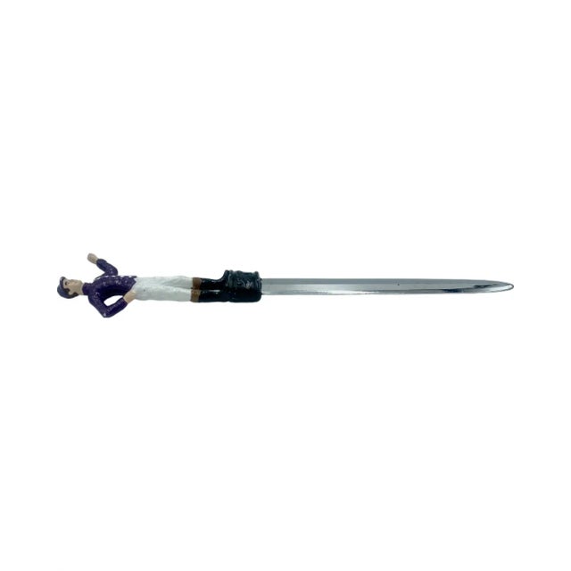 Vintage the "21" Club New York Nyc Restaurant Equestrian Jockey Letter Opener For Sale - Image 10 of 13