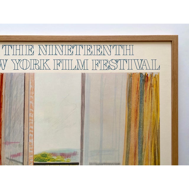 David Hockney Vintage 1981 Lithograph Print Framed Large New York Film Festival Poster " Window, Grand Hotel, Vittel " 1970 For Sale - Image 10 of 18