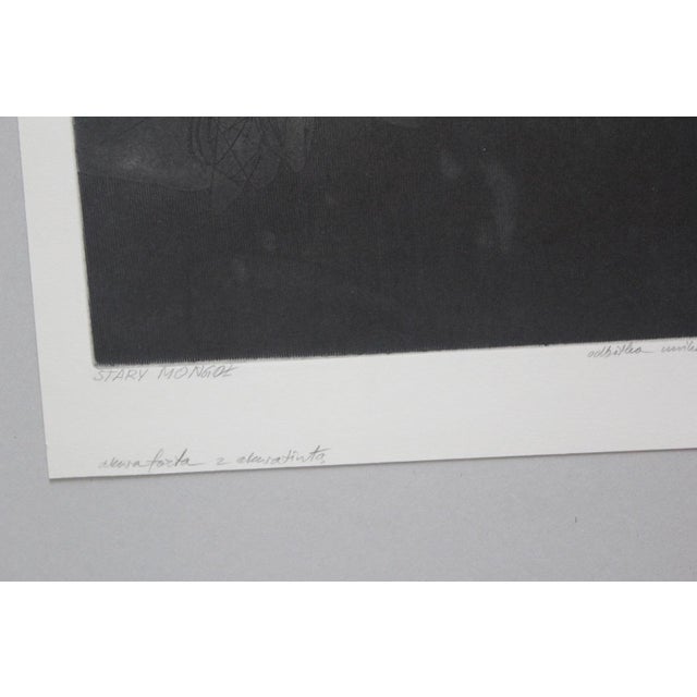 1980s Rafal Strent, An Old Mongolian, Etching on Paper, 1986 For Sale - Image 5 of 6