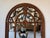 Large John Richard Hand-Carved Walnut Arched Wall Mirror With Ornate Garland Motif For Sale - Image 11 of 12
