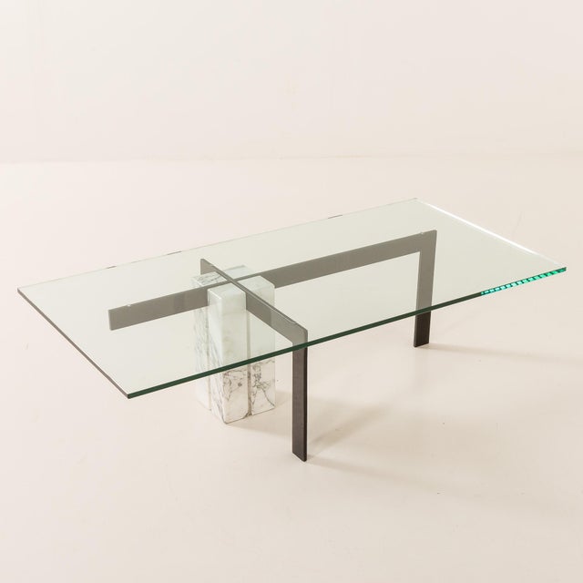 Carrara Marble Coffee Table by Hank Kwint for Metaform, 1980s For Sale - Image 9 of 15