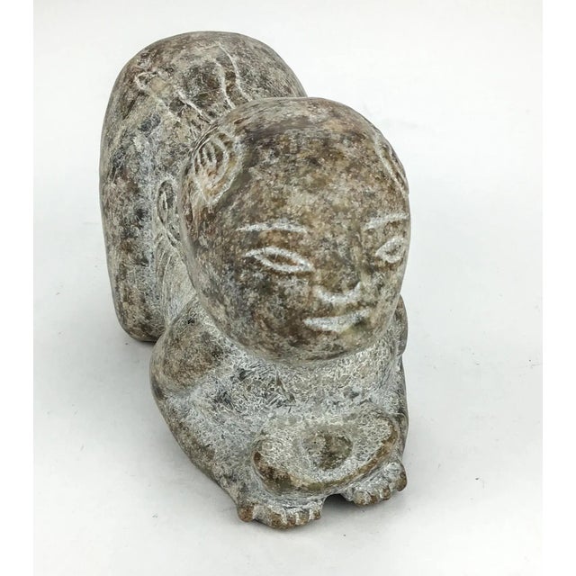 Shabby Chic Hand Carved Antique Stone Sculpture For Sale - Image 3 of 13