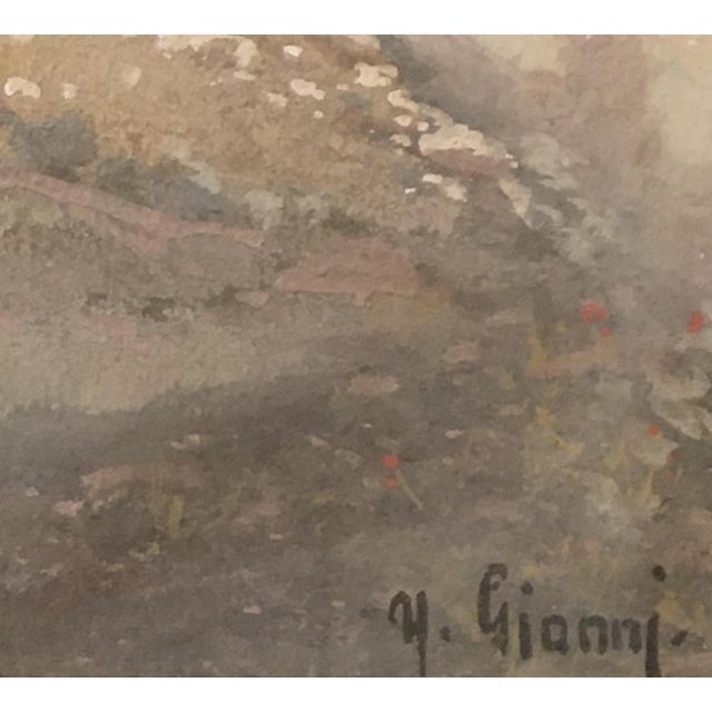 Modern Yves Gianni, Costa Ligure, Gouache on Paper, Framed For Sale - Image 3 of 8