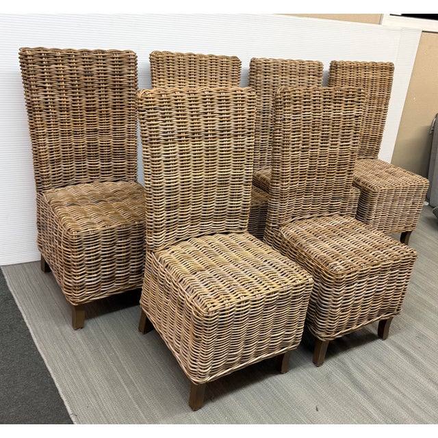 Traditional Restoration Hardware Provence High-Back Outdoor Dining Side Chairs, Set of Six For Sale - Image 3 of 14
