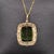 5.6cts Chrome Tourmaline Pendant With Natural Diamond Halo in Solid 14k Gold For Sale In Columbus - Image 6 of 7