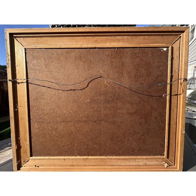 Mid-Century Modern Abstract Oil Painting, Signed, C. 1960 For Sale In San Francisco - Image 6 of 6