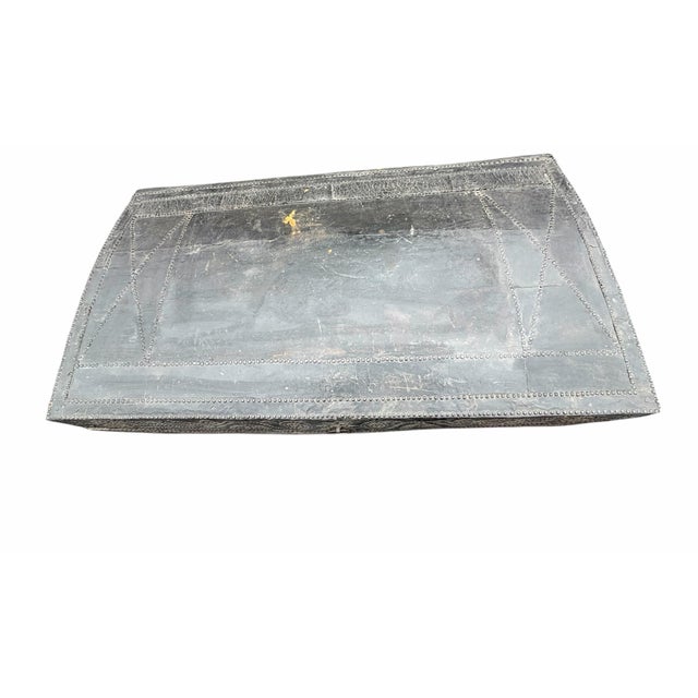 17th Century Leather Bound Wedding Chest Coffee on Stand For Sale - Image 11 of 12