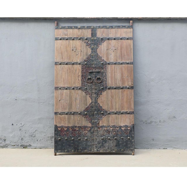 Chinese Antique Chinese Pine Compound Gate For Sale - Image 3 of 4