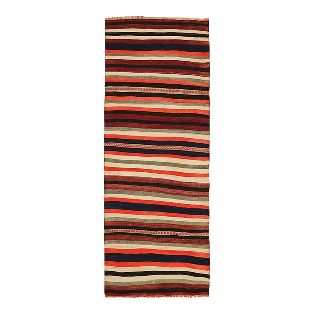 Mid 20th Century Striped Vintage Kilim Runner For Sale