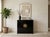 Oriental Black Lacquer Slim Round Moon Face Storage Cabinet For Sale - Image 4 of 13