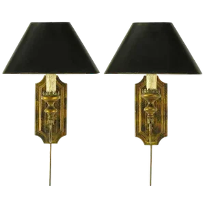 Renaissance Revival Parcel-Gilt Sconces - a Pair