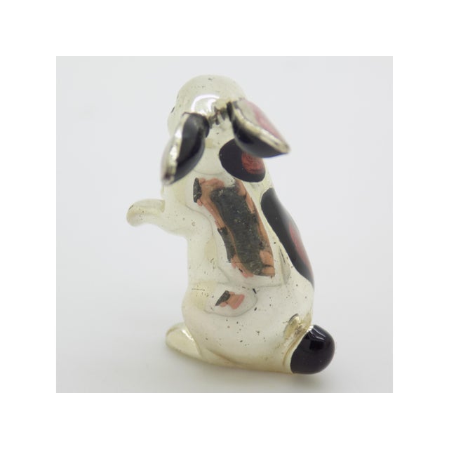 Vintage Italian Sterling Silver 925 Enameled Bunny Miniature Figurine by Saturno, Arezzo, 1980s For Sale - Image 6 of 12