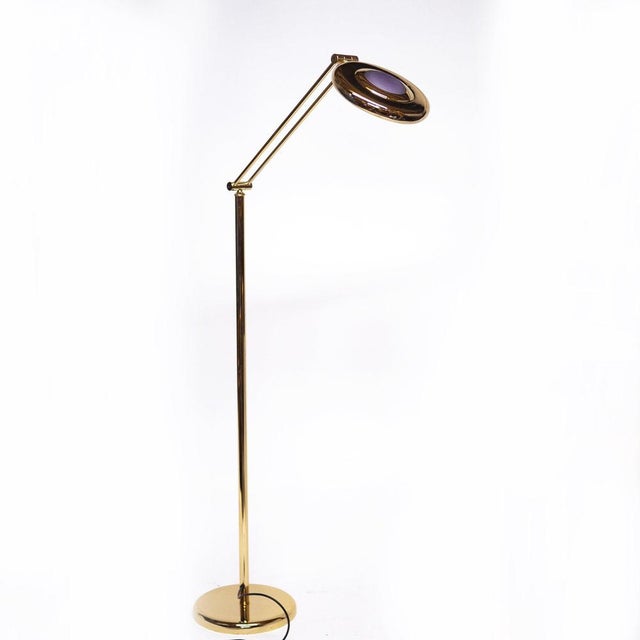Italian Brass Floor Lamp by Relco, 1980s For Sale - Image 3 of 12