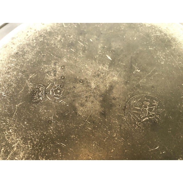 Set of Three Late 18th-Century European Pewter Dinner Plates For Sale - Image 11 of 16