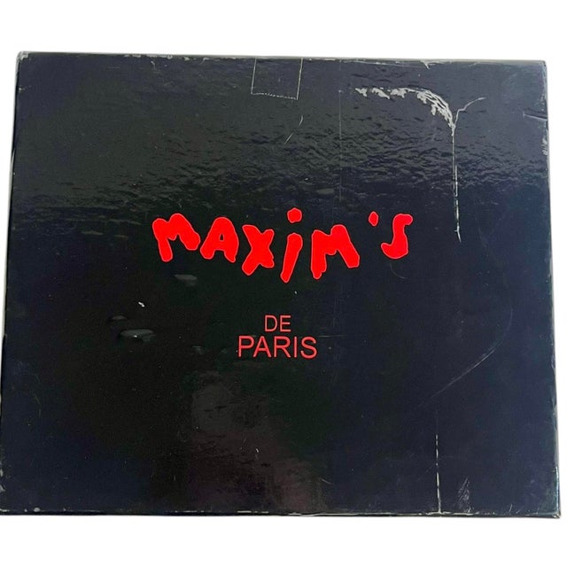 Late 20th Century Vintage French Maxim’s De Paris Ceramic Catchall Ashtray Dish With Original Box For Sale - Image 5 of 10