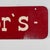 Vintage "Junior's" Rectangular Wall Sign in Firetruck Red With White Font For Sale In New York - Image 6 of 6