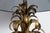 1960s Neoclassical Style Brass Palm Frond Tole Table Lamp - Pair For Sale - Image 9 of 15