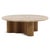 Featuring a softly rounded marble top and a sculptural wood base with gently rippled edges, this round coffee table brings...