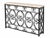 Modern Ornate Iron Console With Cream Travertine Top For Sale - Image 3 of 3