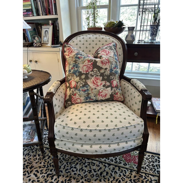 Grace Sable by Rose Cumming 21 X 21 Decorative Pillow With Down/Feather Insert For Sale - Image 4 of 4