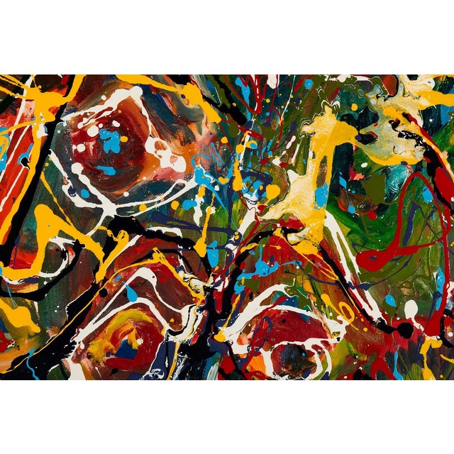 Mid 20th Century Mid 20th Century Abstract Mid-Century Modern Splatter Painting For Sale - Image 5 of 7