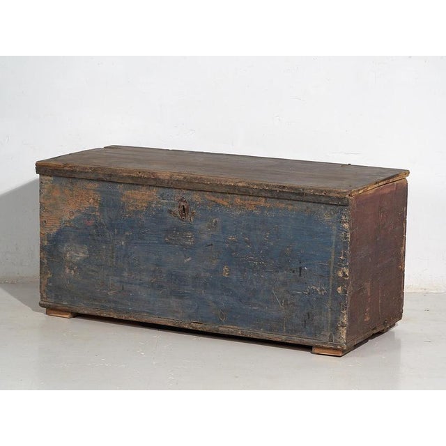Antique Cobalt Blue Chest, 1920s For Sale - Image 15 of 17