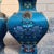 Asian Pair of Monumental Vintage Cloisonné Enamel Fang Zun Vases – Beast Mask & Archaic Motif For Sale - Image 3 of 9