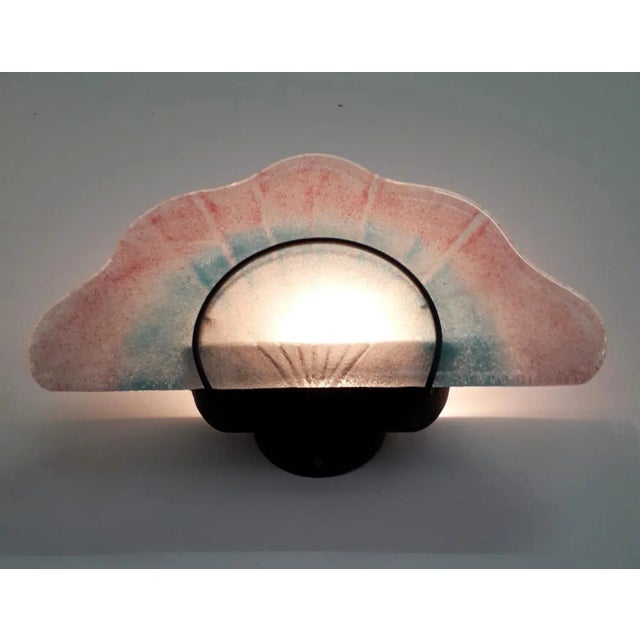 Glass Mid 20th Century Large Fan Sconce For Sale - Image 7 of 11