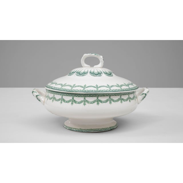 Ceramic 20th Century Belgian Special Edition Porcelain Tureen with Lid For Sale - Image 7 of 18
