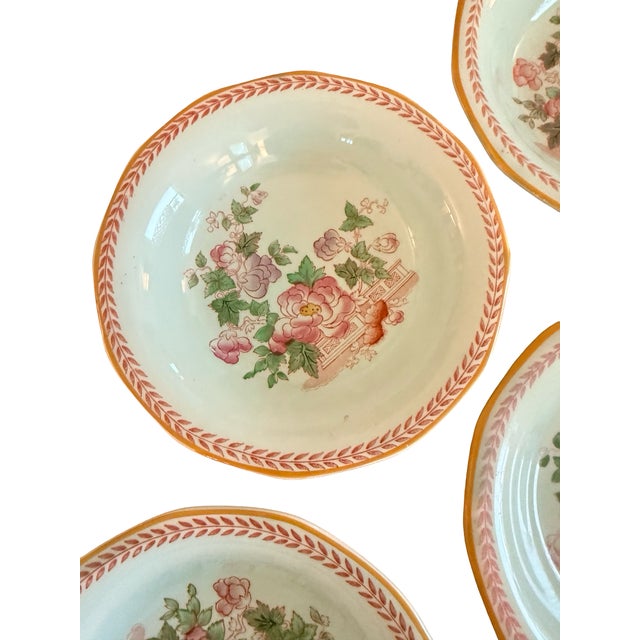 Vintage Adams Calyx Ware Metz English Ironstone Berry Bowls, Set of 7 For Sale - Image 14 of 18