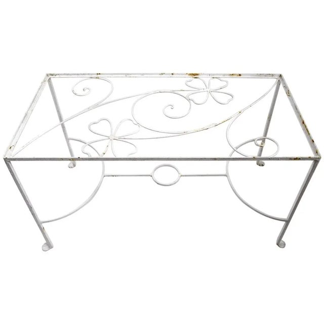 Vintage Weinberg Style Wrought Iron Table For Sale - Image 9 of 9
