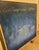 Oil on cavas painting by DT White of a shadow bull on blue background