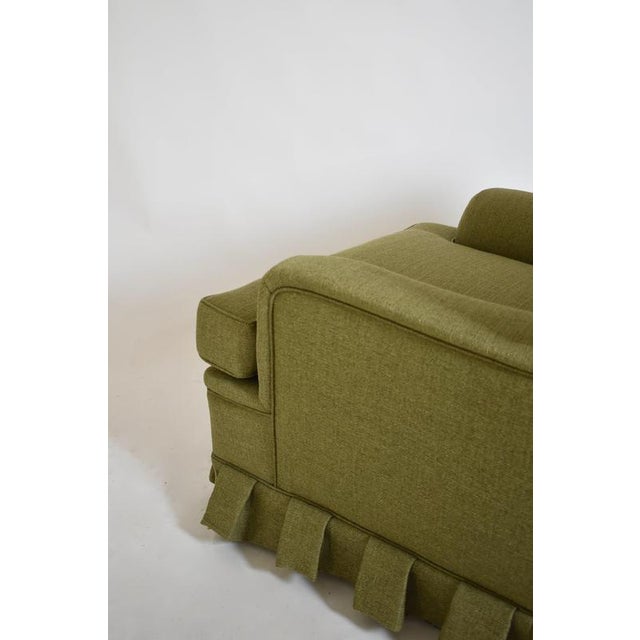 Green Fabric Fringe Lounge Chair, 1960s For Sale - Image 4 of 5