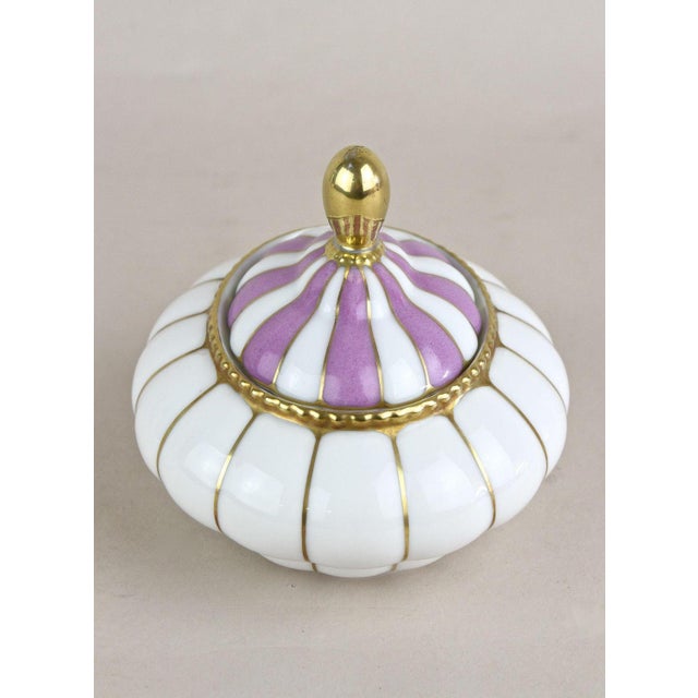 Art Nouveau Porcelain Box with Lid, Bohemia, 1920s For Sale - Image 6 of 14