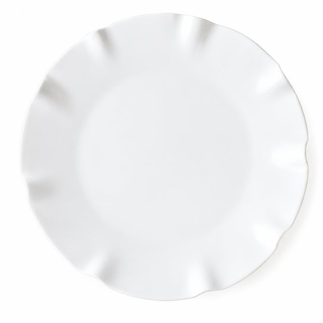Elegant set of ten "Wave" dinner plates designed by Angela Cummings for Arita, Japan. (Pattern #92001): A fine bone china...